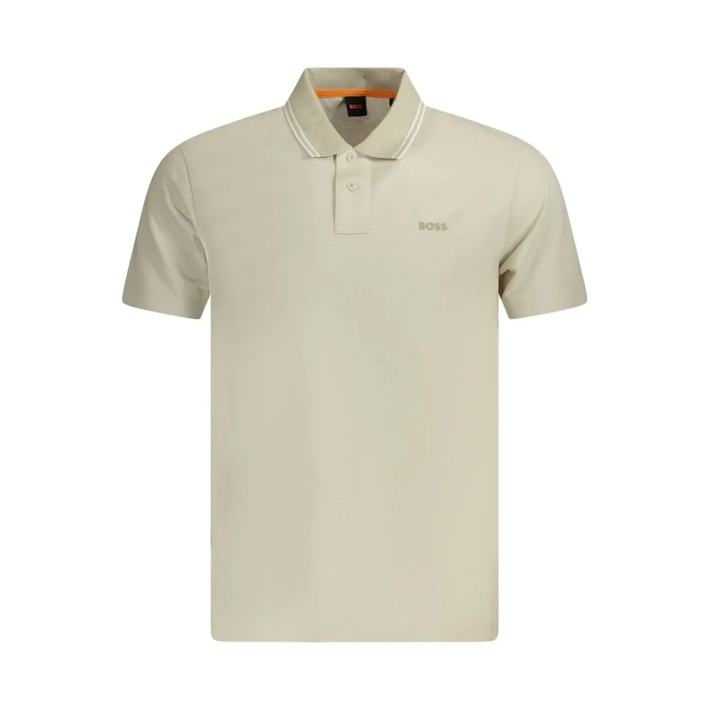 Hugo Boss Men's Beige Cotton Polo Shirt