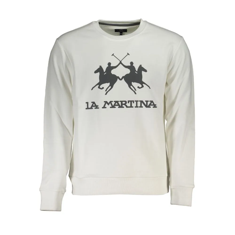 La Martina Men's Elegant Long Sleeved Crew Neck Sweatshirt