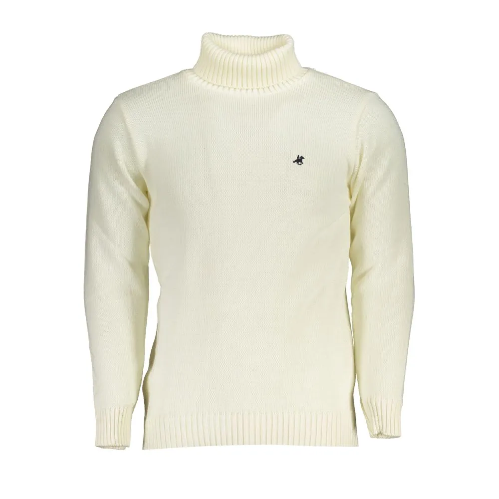 U.S. Grand Polo Men's Elegant Turtleneck Sweater with Embroidered Logo