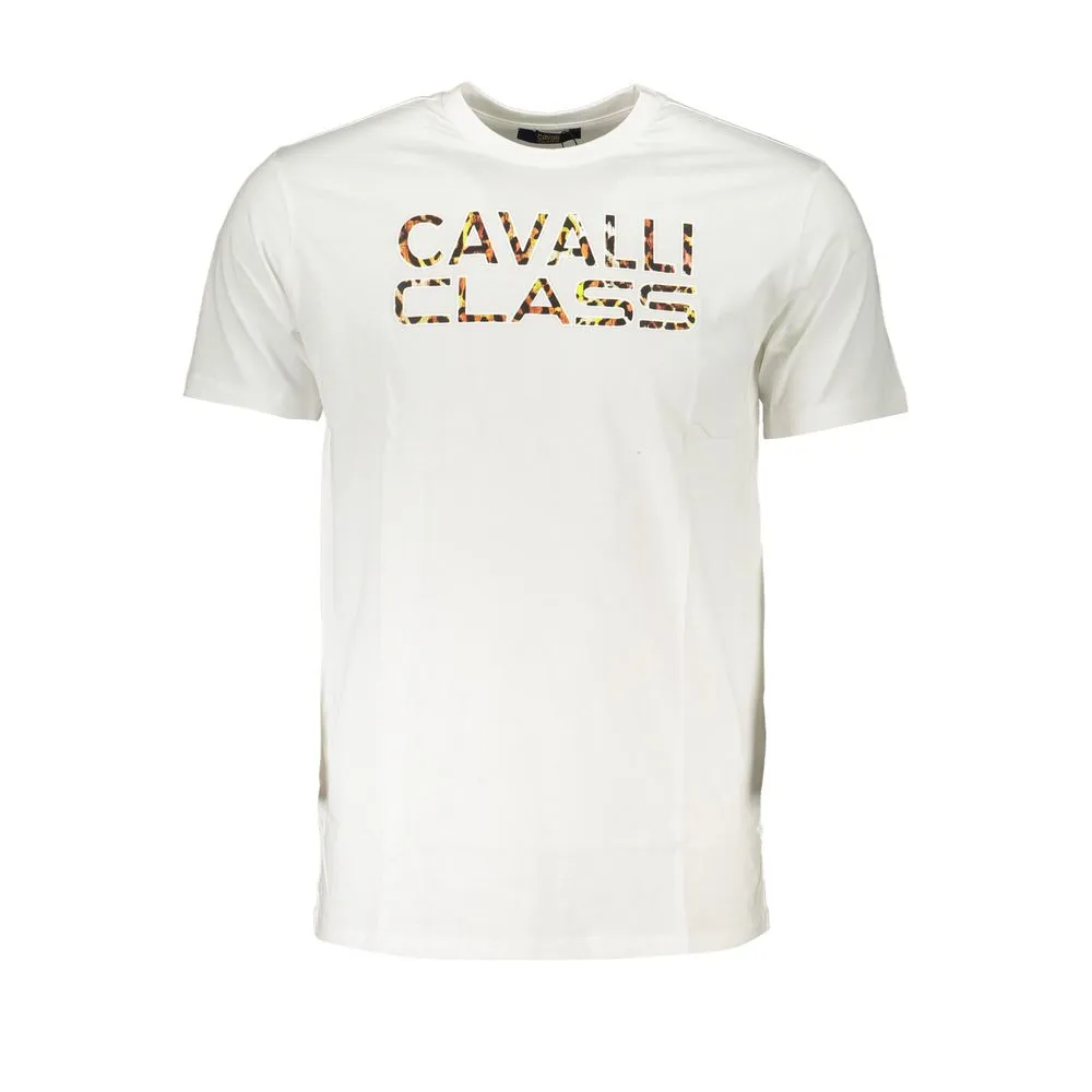 Cavalli Class Men's White Cotton T-Shirt