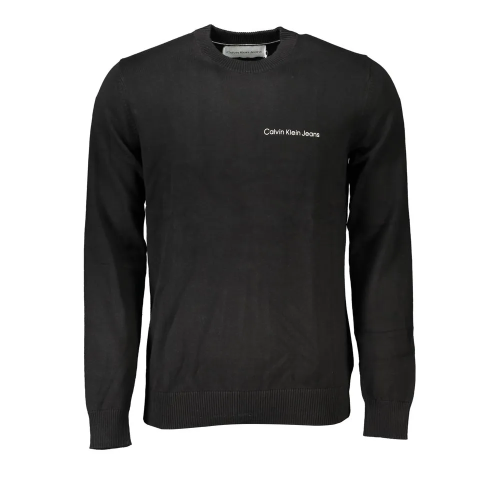 Calvin Klein Men's Sleek Long Sleeve Crew Neck Sweater with Logo