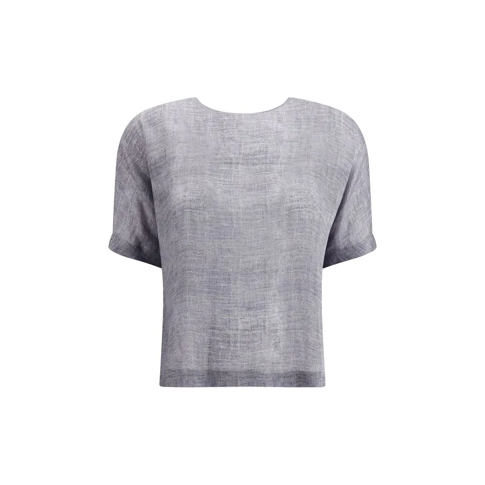 Giorgio Armani Women's Short-sleeved silk Top