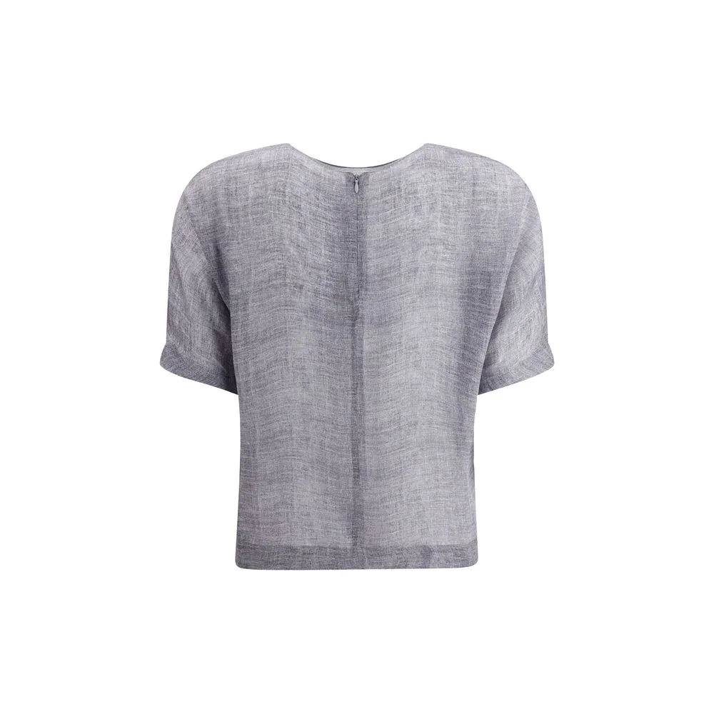 Giorgio Armani Women's Short-sleeved silk Top