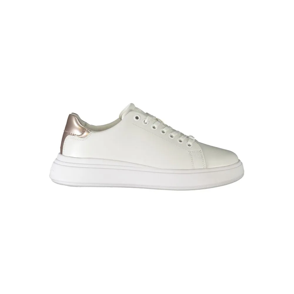Calvin Klein Women's White Polyester Sneaker