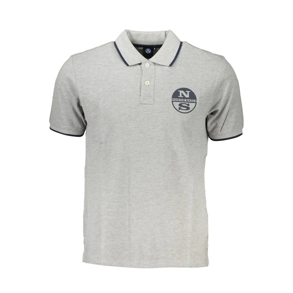 North Sails Men's Gray Cotton Polo Shirt
