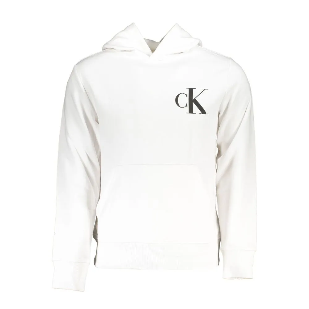 Calvin Klein Men's Elevated Fleece Hooded Sweatshirt in White
