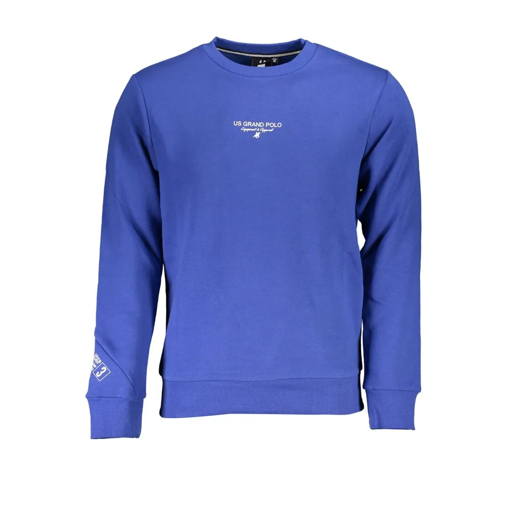 U.S. Grand Polo Men's Classic Blue Crew Neck Sweatshirt