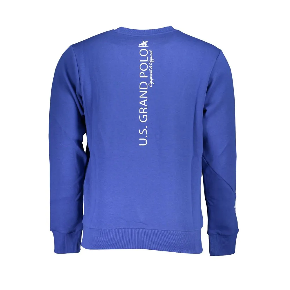 U.S. Grand Polo Men's Classic Blue Crew Neck Sweatshirt