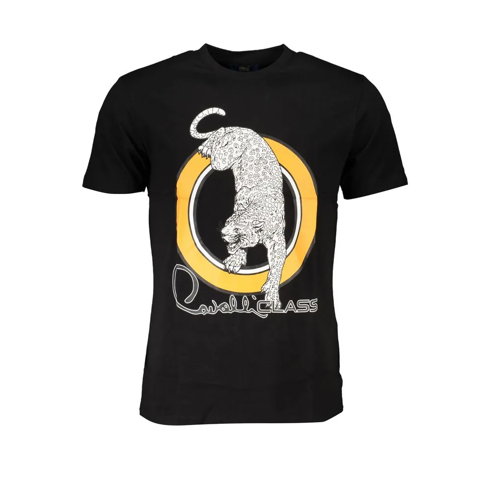Cavalli Class Men's Black Cotton T-Shirt