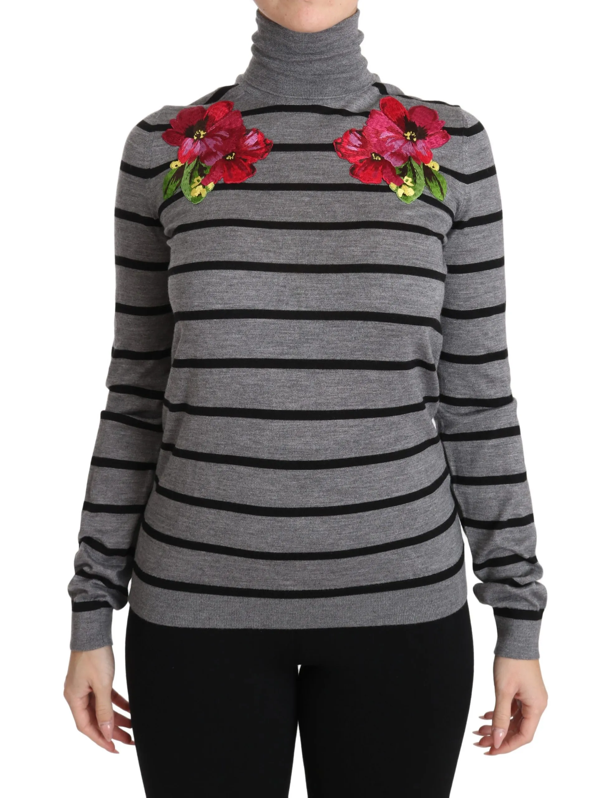 Dolce & Gabbana Women's Elegant Embroidered Cashmere-Silk Sweater