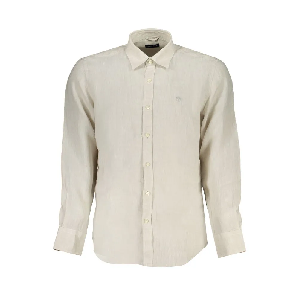 North Sails Men's Beige Linen Shirt