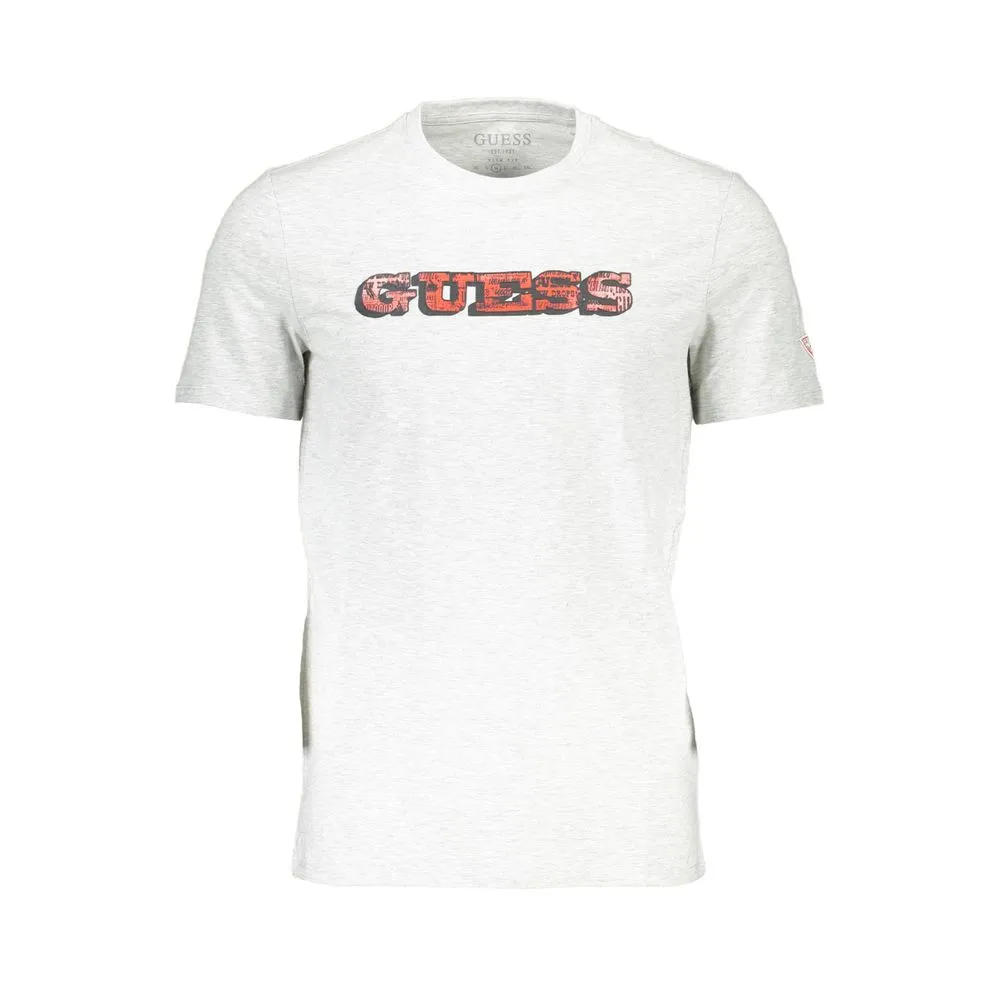 Guess Jeans Gray Cotton Men T-Shirt