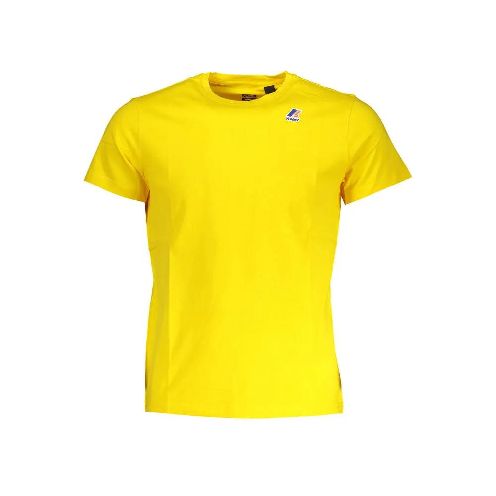 K-WAY Men's Sunshine Yellow Crew Neck Cotton Tee
