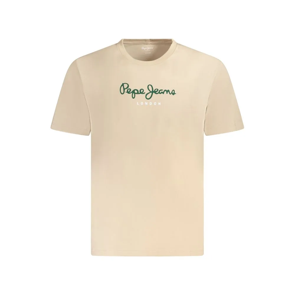 Pepe Jeans Men's Beige Cotton T-Shirt