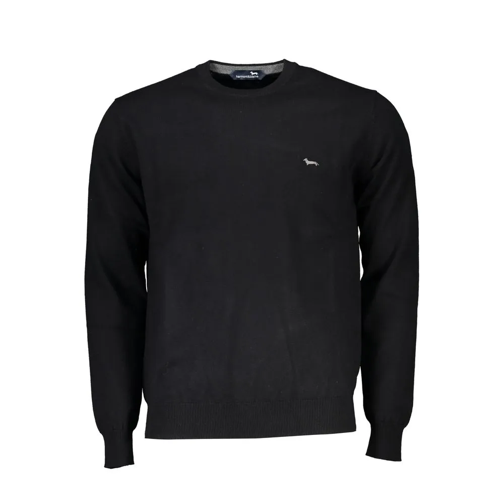 Harmont & Blaine Men's Elegant Crew Neck Embroidered Sweater