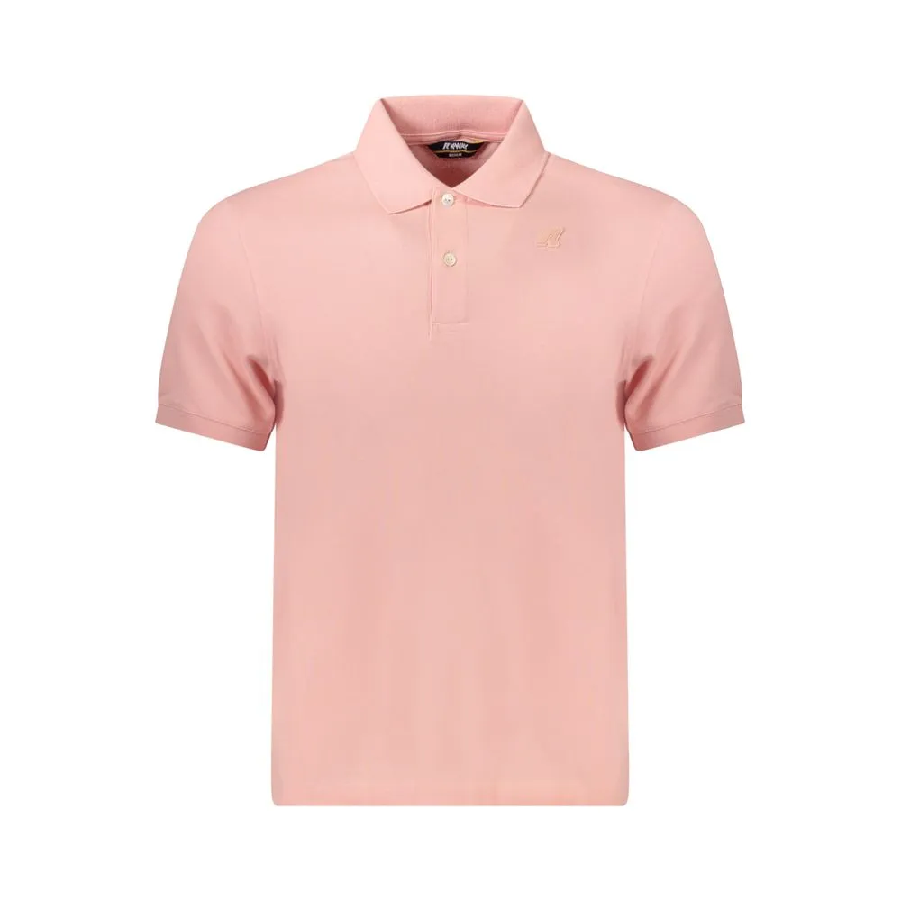 K-WAY Pink Cotton Men Polo Shirt
