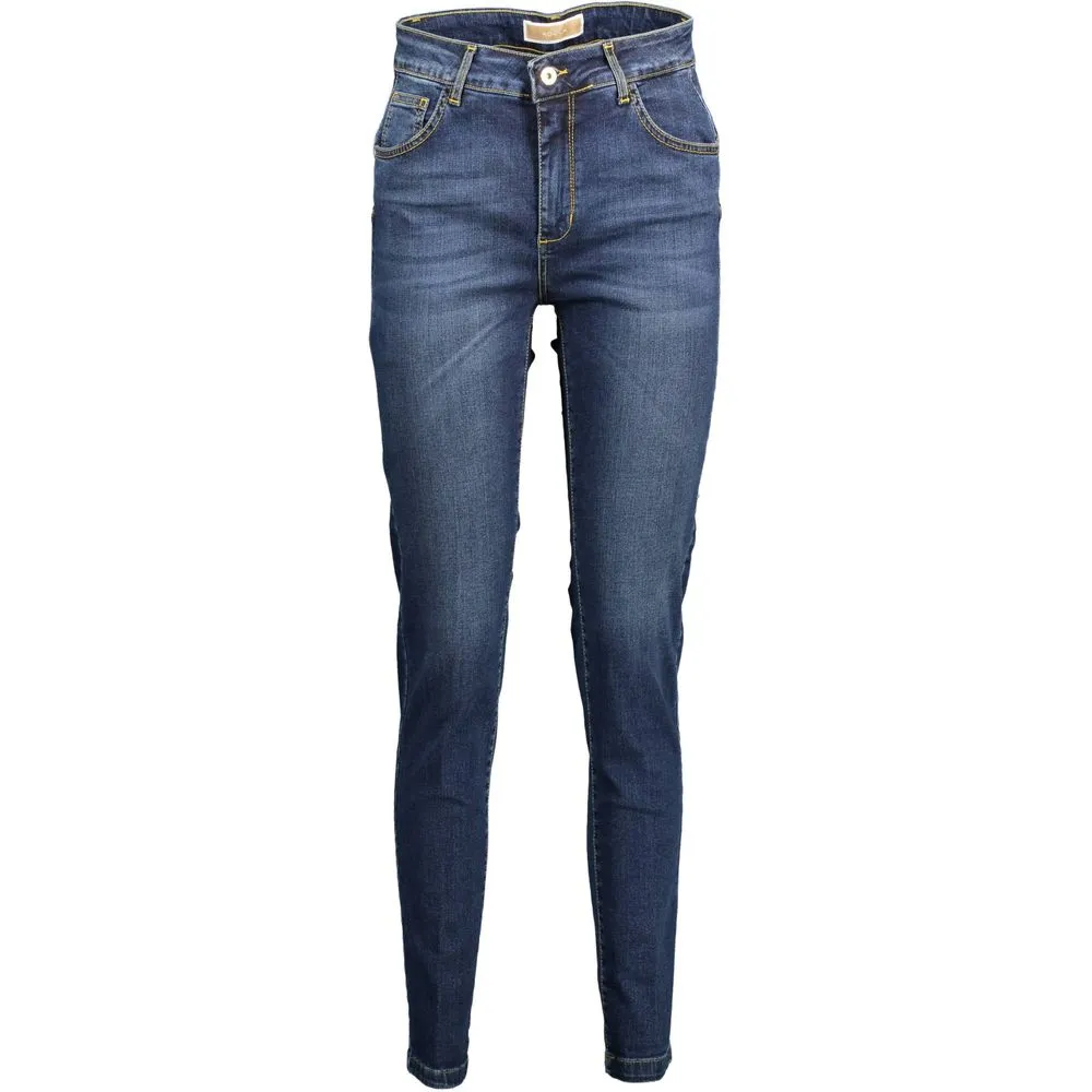 Blue Cotton Women Jeans