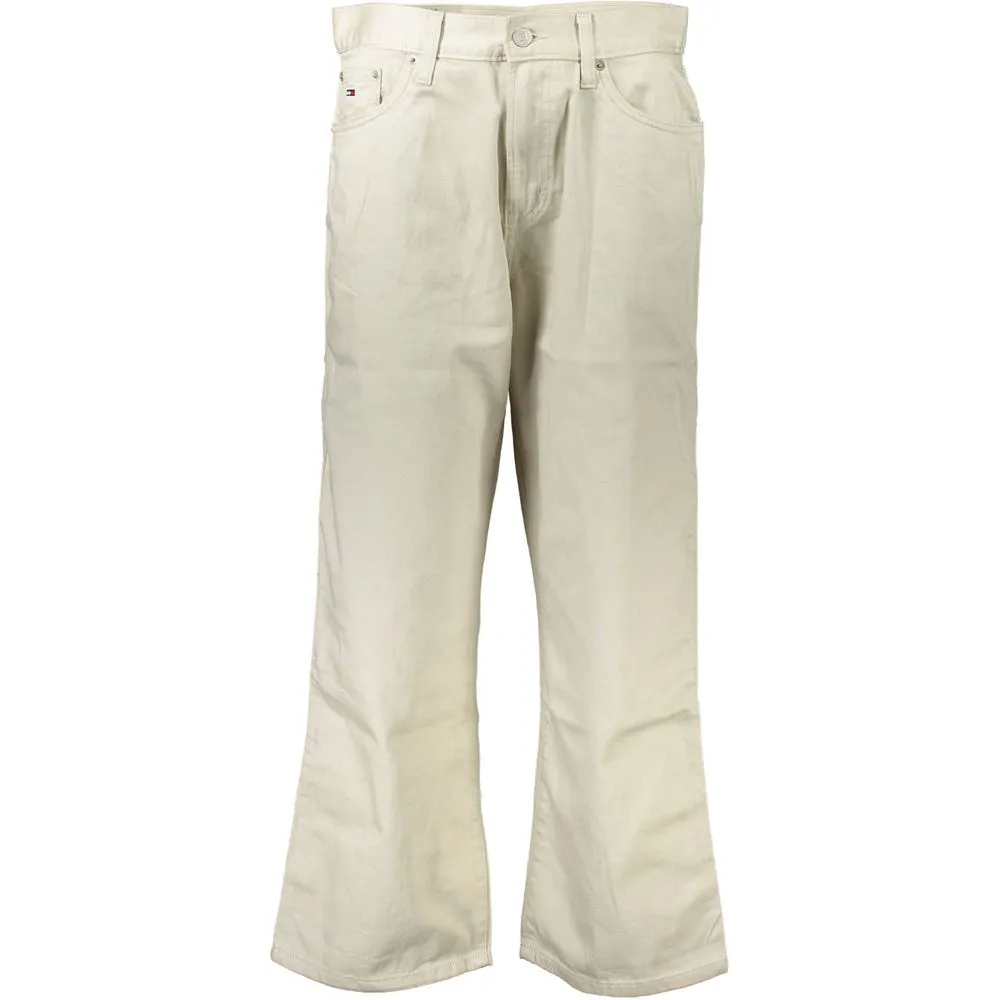Tommy Hilfiger Women's Beige Cotton Jeans & Pant