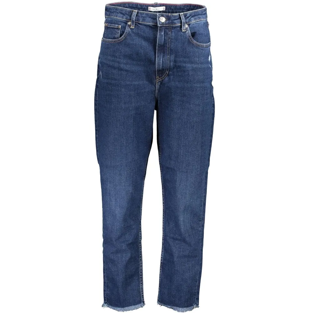 Tommy Hilfiger Women's Blue Cotton Jeans & Pant