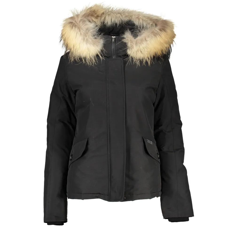 Woolrich Women's Black Cotton Jackets & Coat