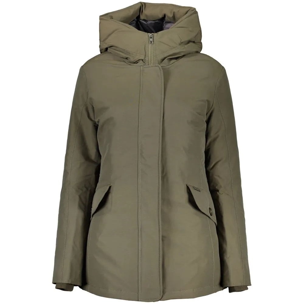 Woolrich Women's Green Cotton Jackets & Coat