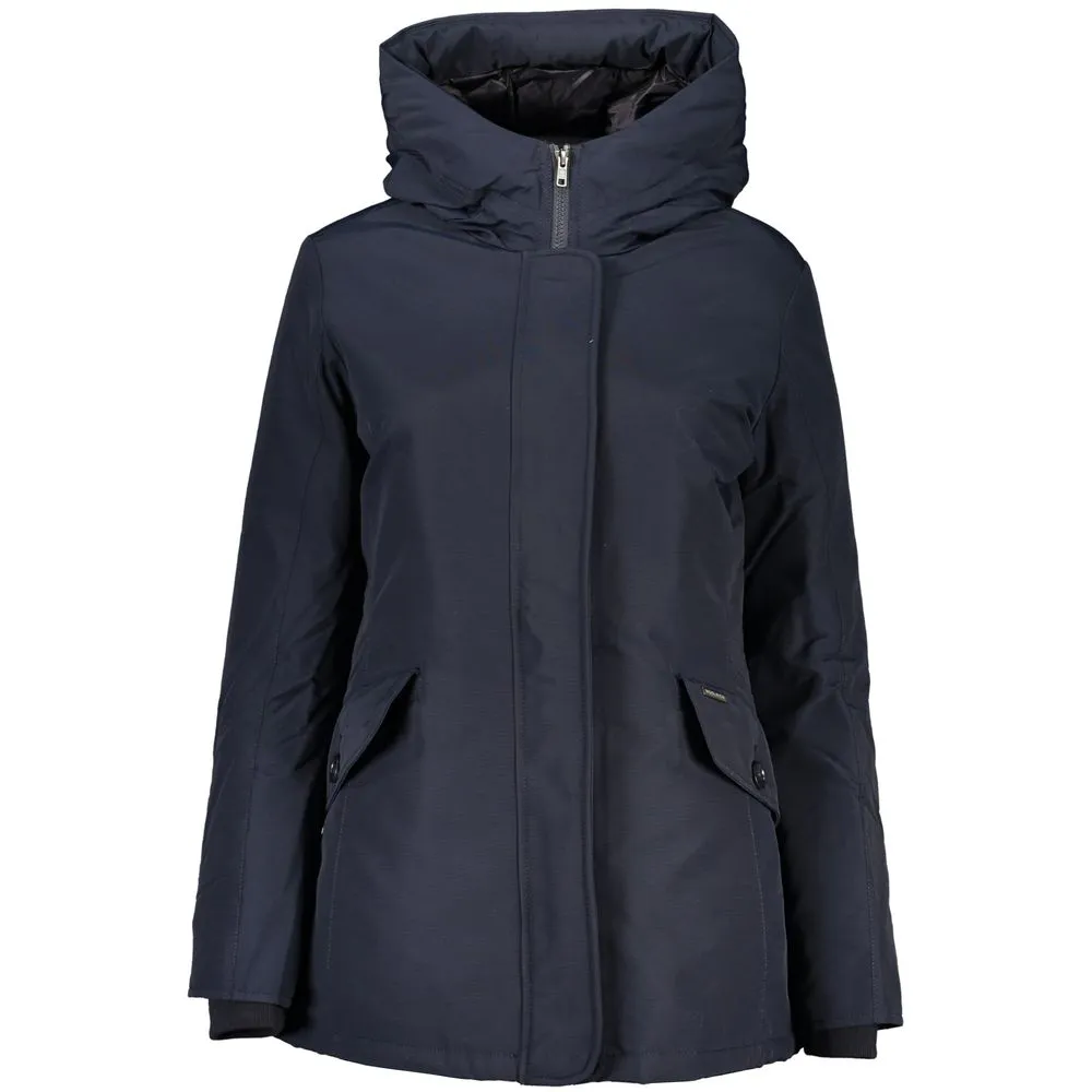 Woolrich Women's Blue Cotton Jackets & Coat