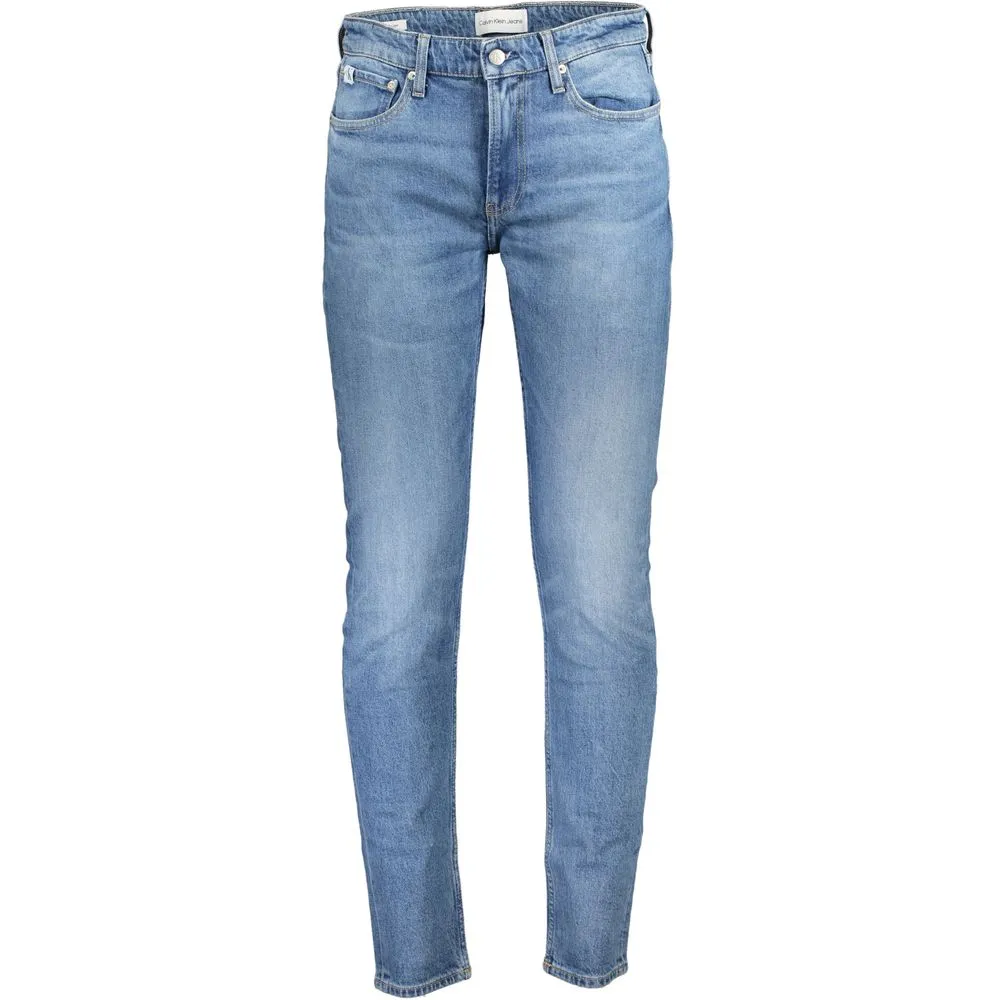 Calvin Klein Men's Light Blue Cotton Jeans & Pant