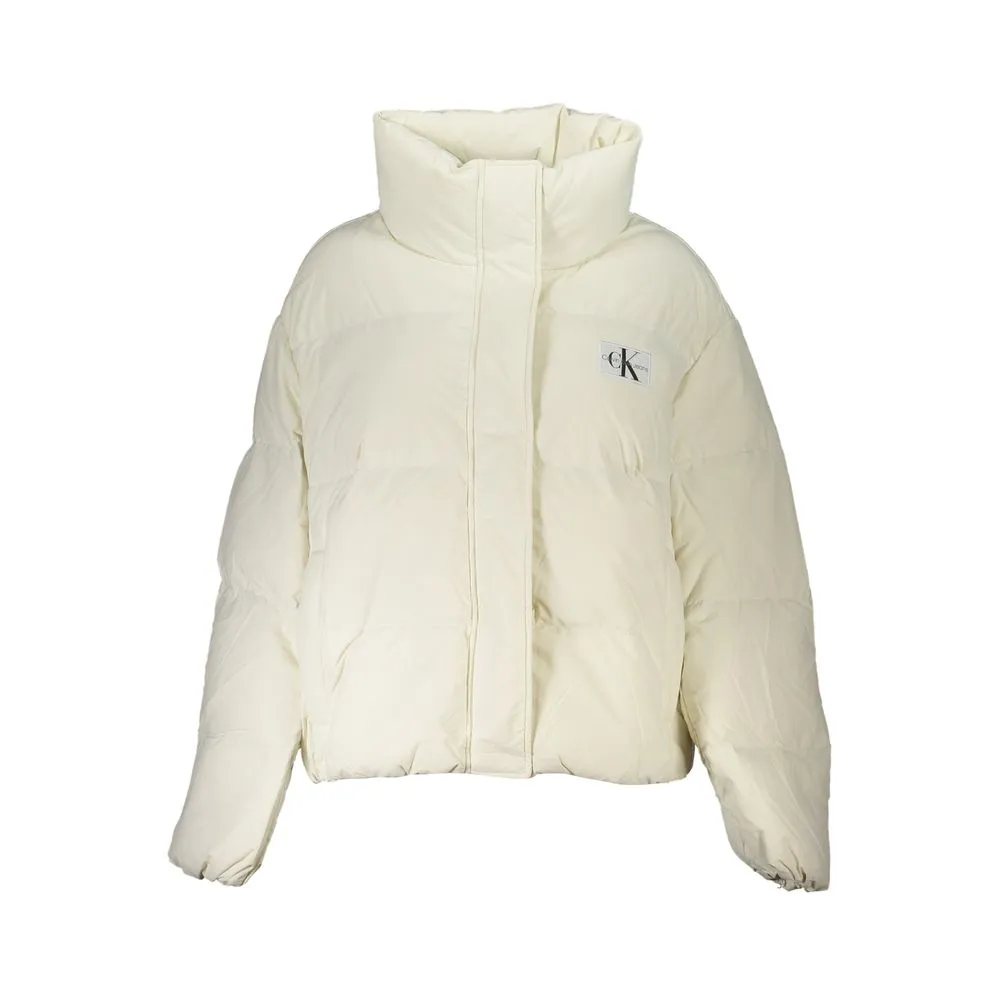 Calvin Klein Women's Chic White Long Sleeve Recycled Jacket