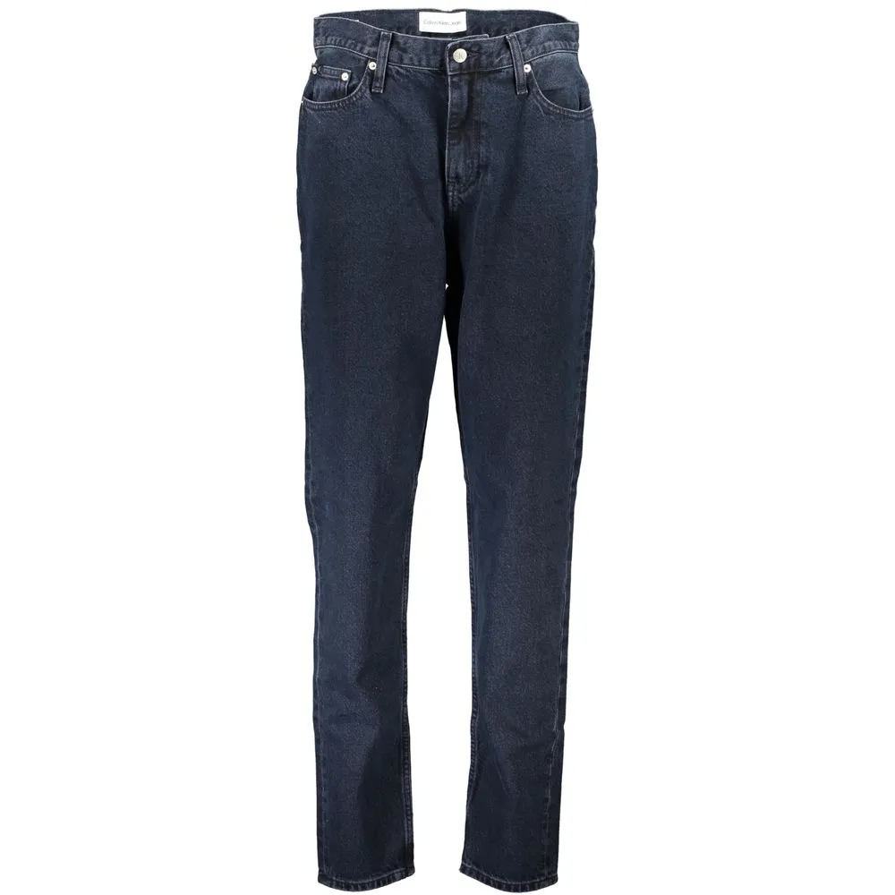 Calvin Klein Women's Blue Cotton Jeans & Pant