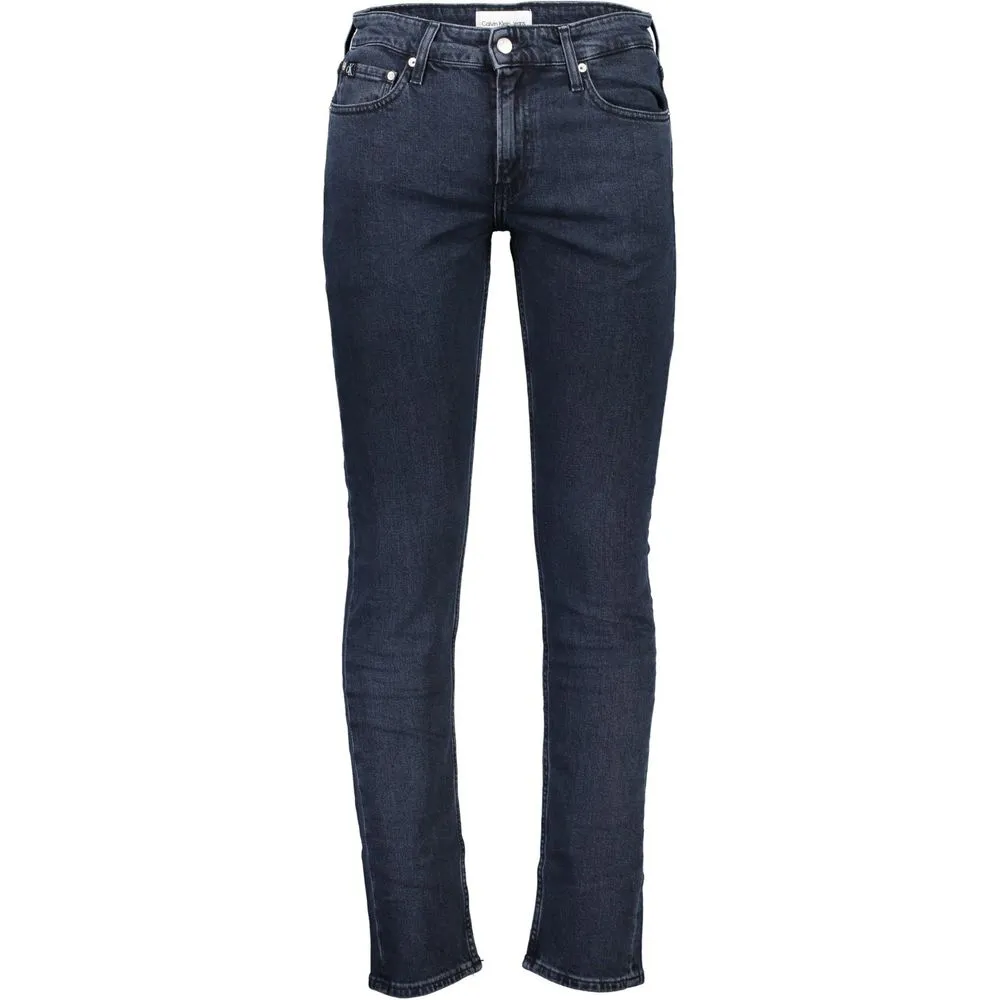Calvin Klein Men's Elevated Blue Jeans with Signature Contrast Detail