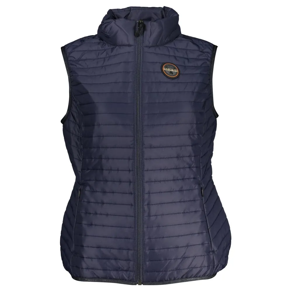 Napapijri Women's Chic Sleeveless Zip Vest with Contrast Details