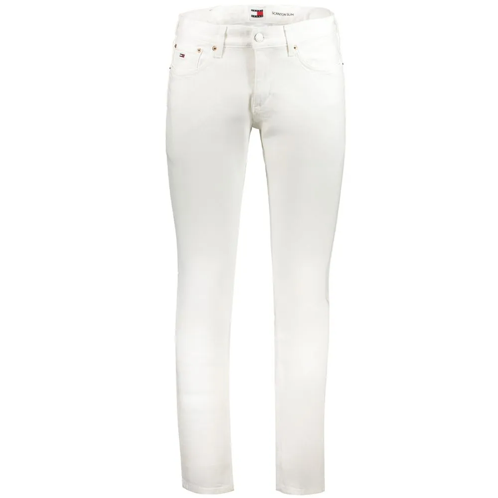Tommy Hilfiger Men's White Cotton Jeans & Pant