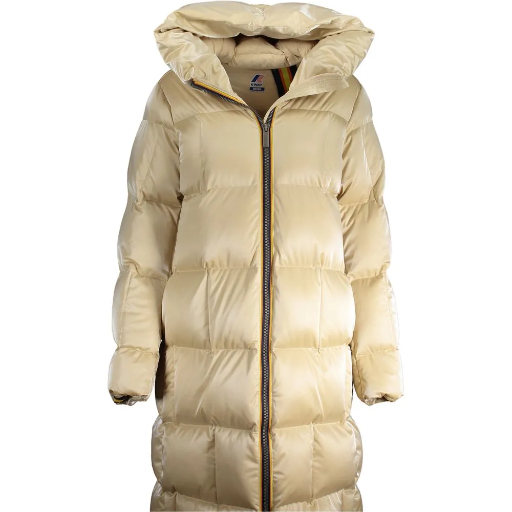 K-WAY Women's Beige Polyester Jackets & Coat