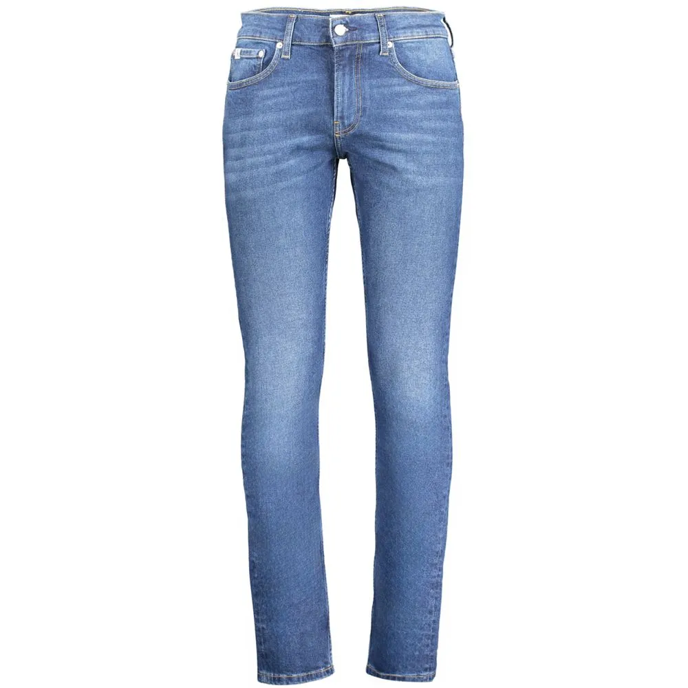 Calvin Klein Men's Blue Cotton Jeans & Pant
