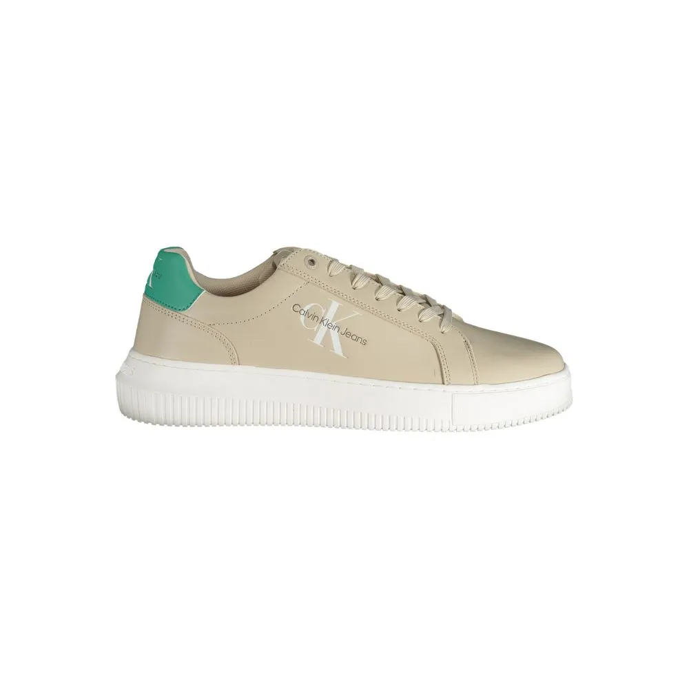 Calvin Klein Men's Beige Polyester Sneaker