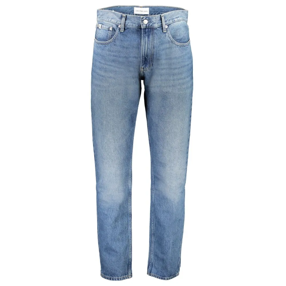 Calvin Klein Men's Blue Cotton Jeans & Pant