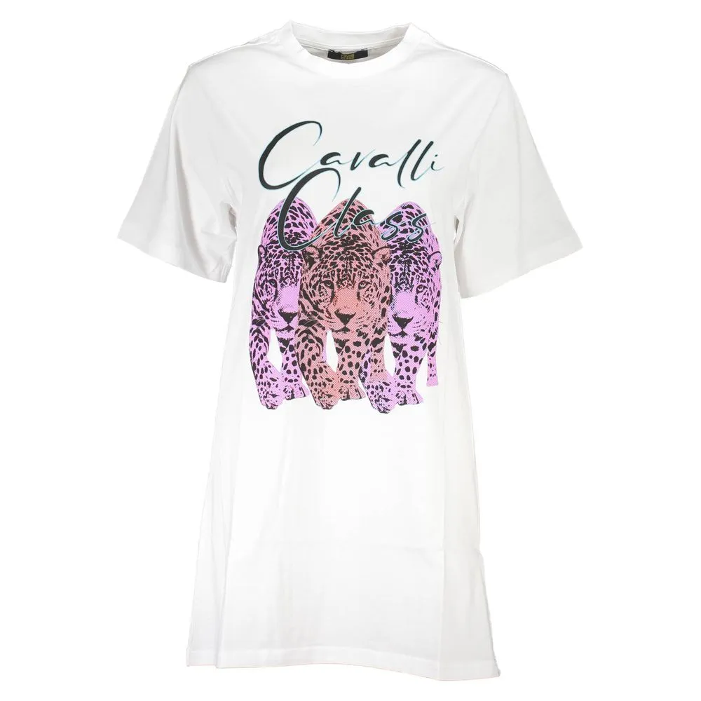 Cavalli Class White Cotton Women Dress