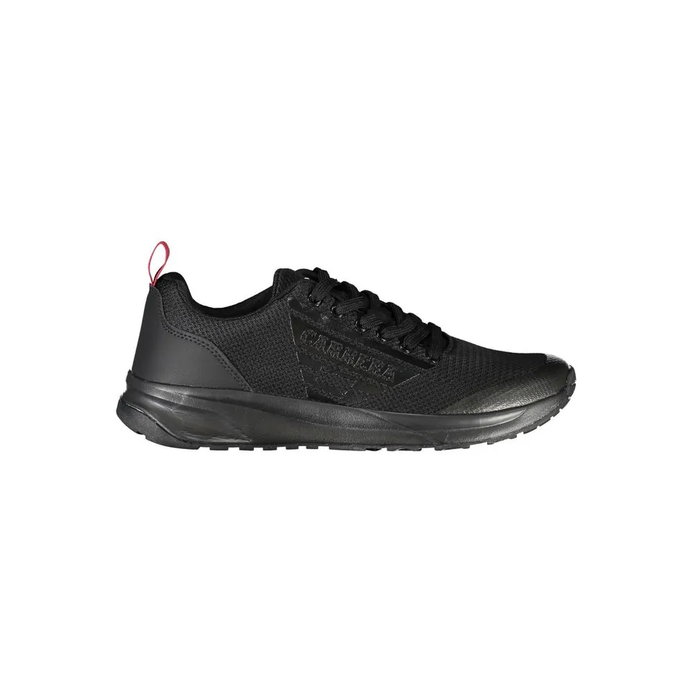 Carrera Men's Dynamic Black Sneakers with Eco-Leather Detailing
