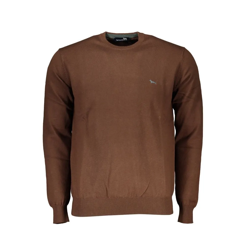 Harmont & Blaine Men's Elegant Crew Neck Embroidered Sweater
