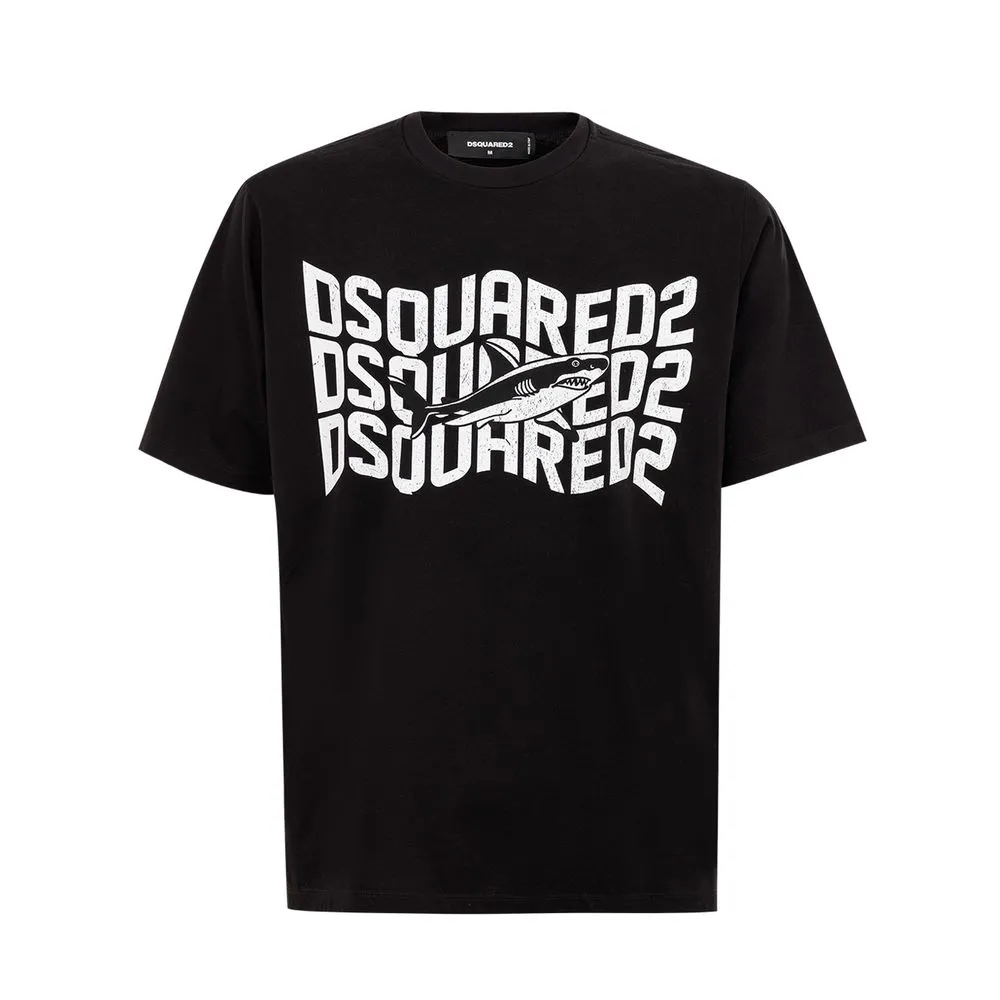 Dsquared² Men's Sleek Black Cotton T-Shirt for Men