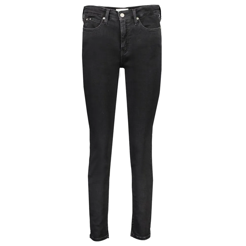 Calvin Klein Women's Black Cotton Jeans & Pant