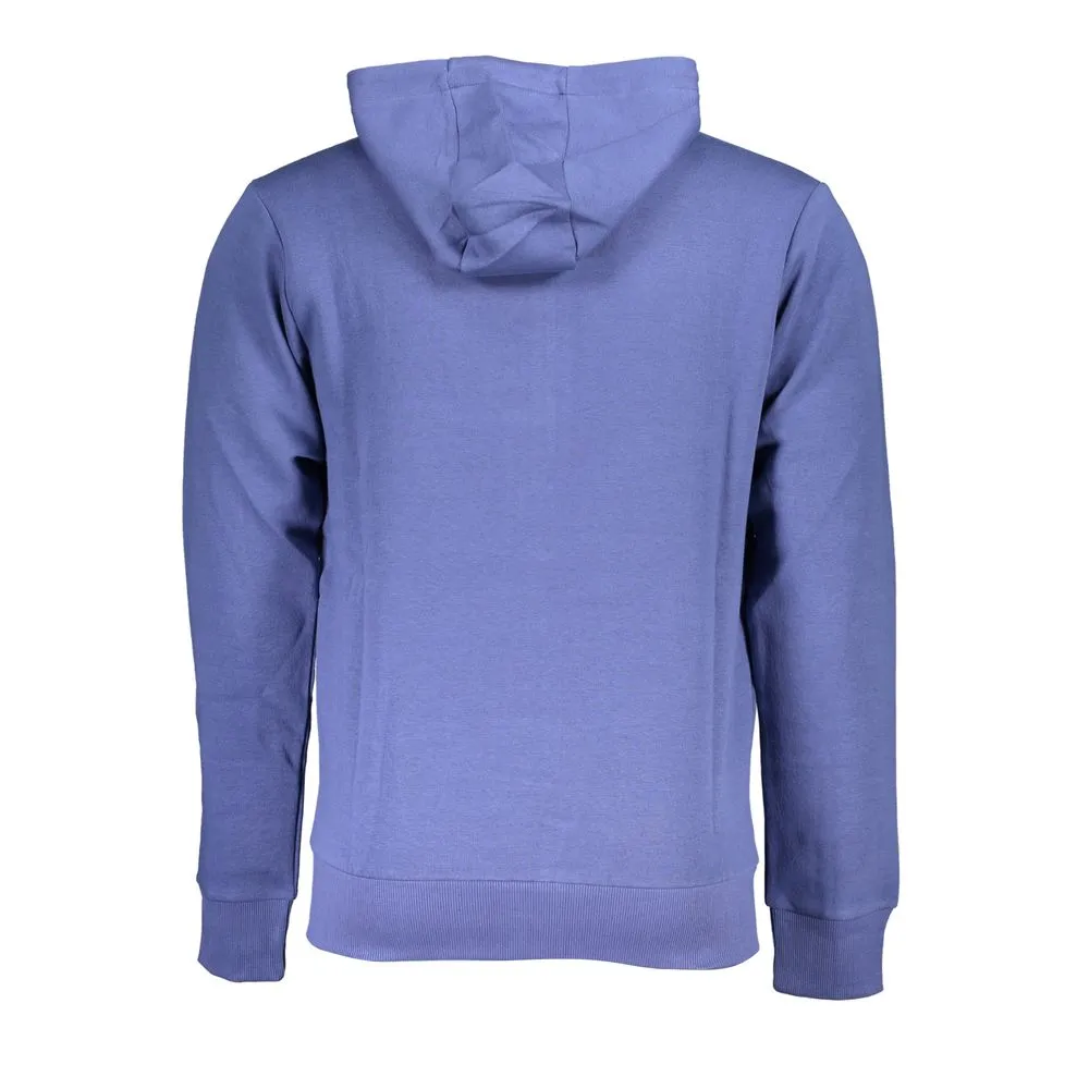 U.S. Grand Polo Men's Chic Blue Hooded Sweatshirt with Embroidered Logo