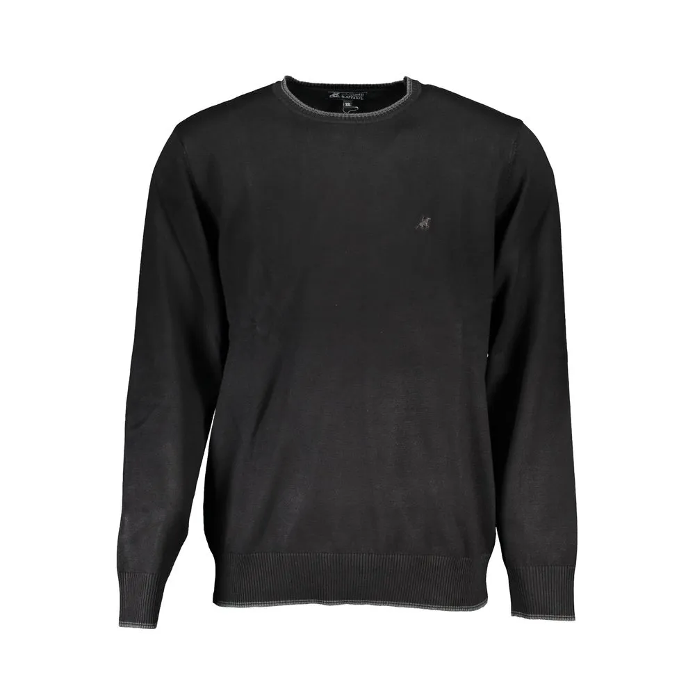 U.S. Grand Polo Men's Black Nylon Sweater