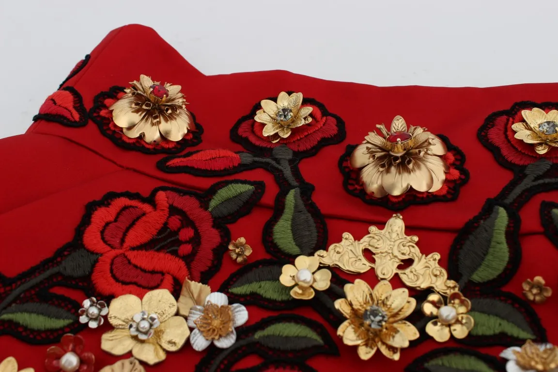 Dolce & Gabbana Women's Enchanted Sicilian Rose Embroidered Mini Shorts