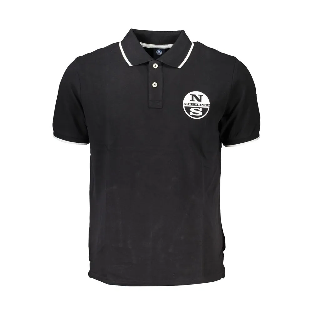 North Sails Men's Black Cotton Polo Shirt