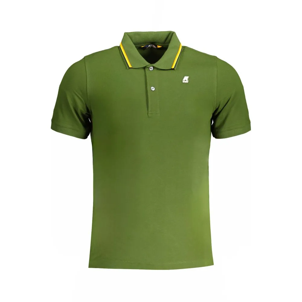 K-WAY Men's Green Cotton Polo Shirt
