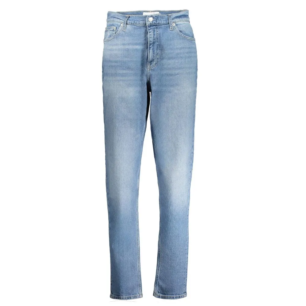 Calvin Klein Women's Light Blue Cotton Jeans & Pant