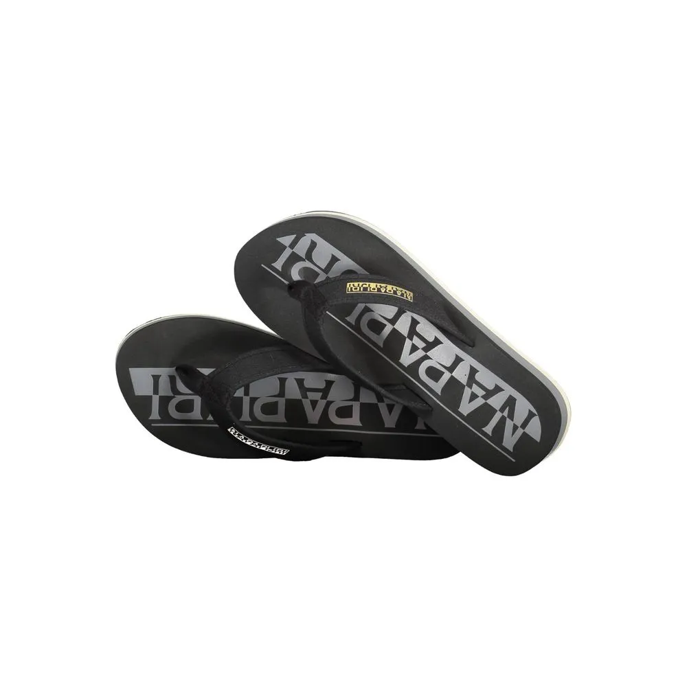 Napapijri Women's Chic Black Contrast Detail Flip Flops