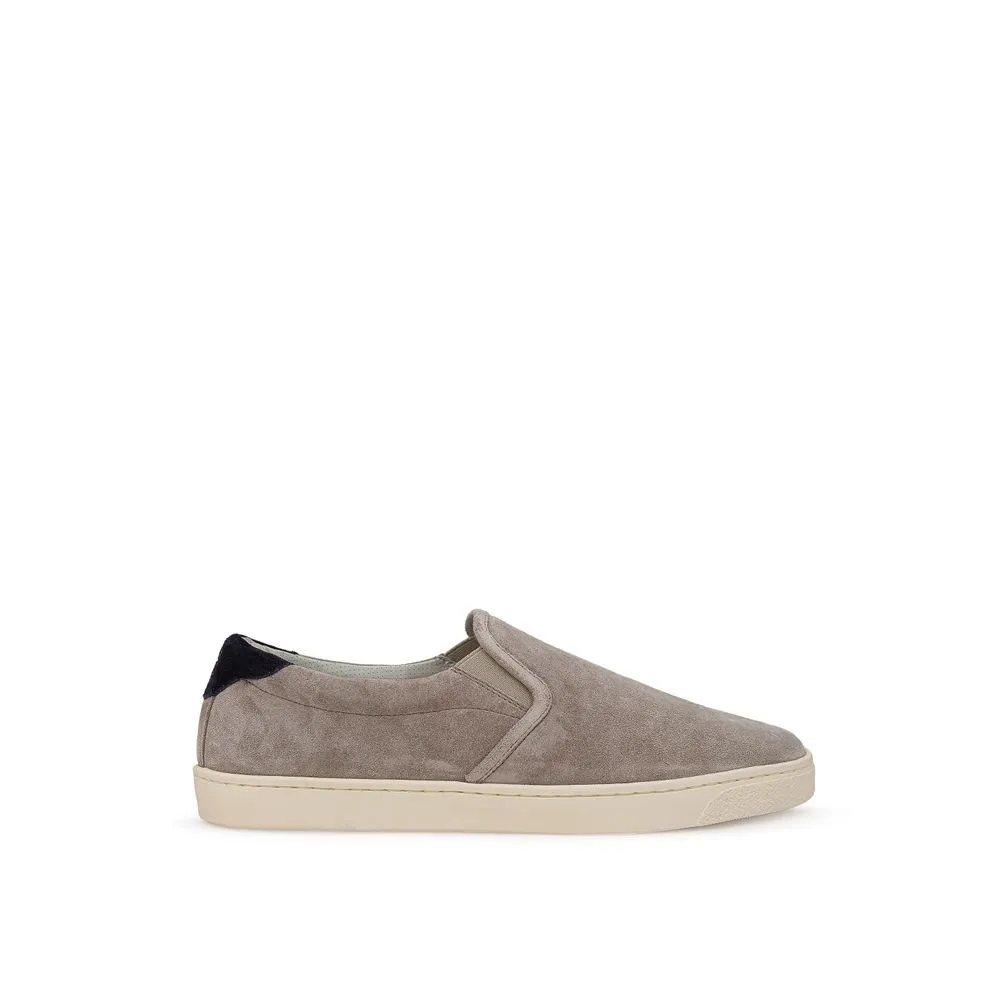 Brunello Cucinelli Men's Gray Leather Sneaker