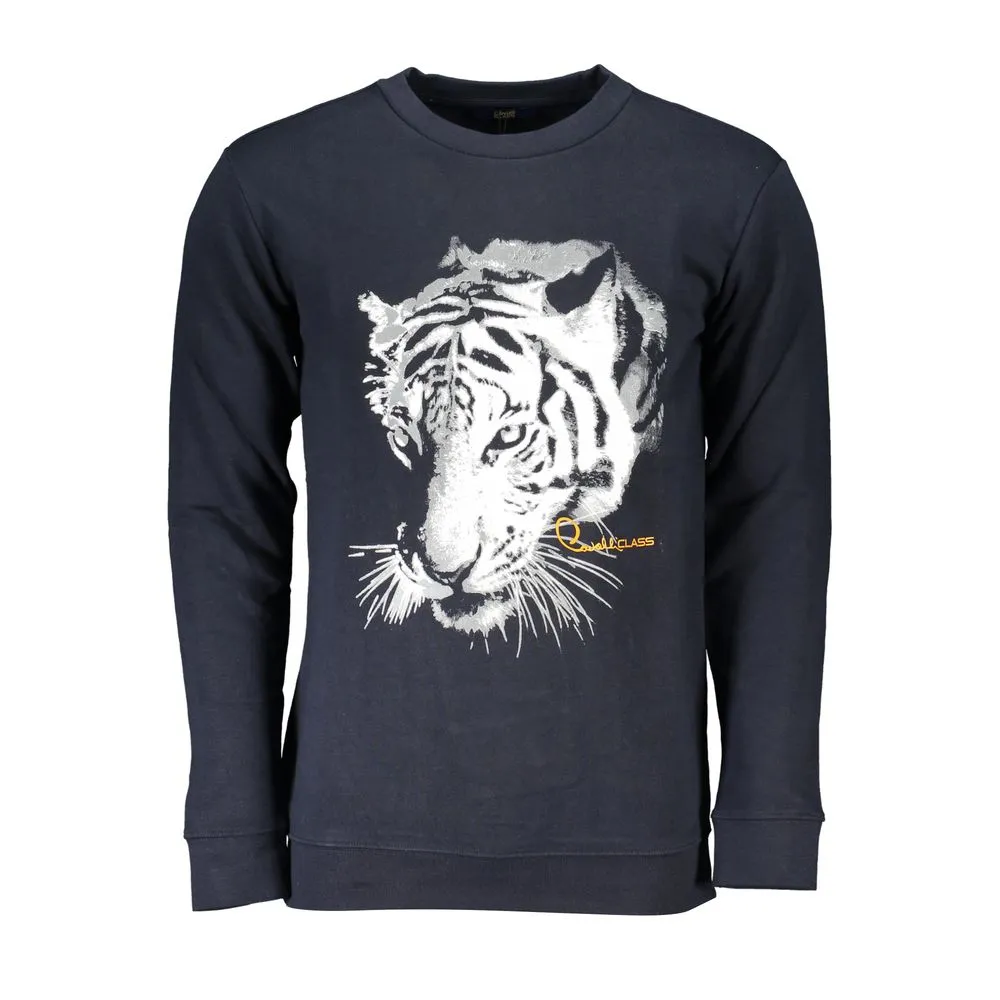 Cavalli Class Men's Blue Cotton Sweater